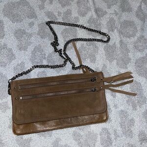 All Saints Taupe Leather Bag